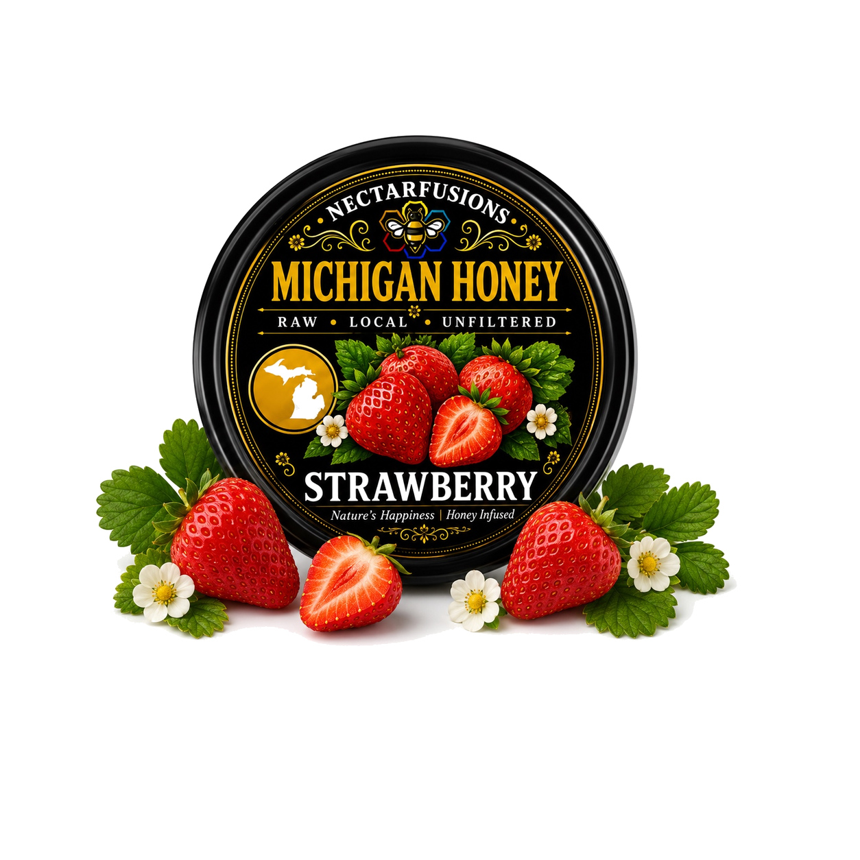 Strawberry lid label