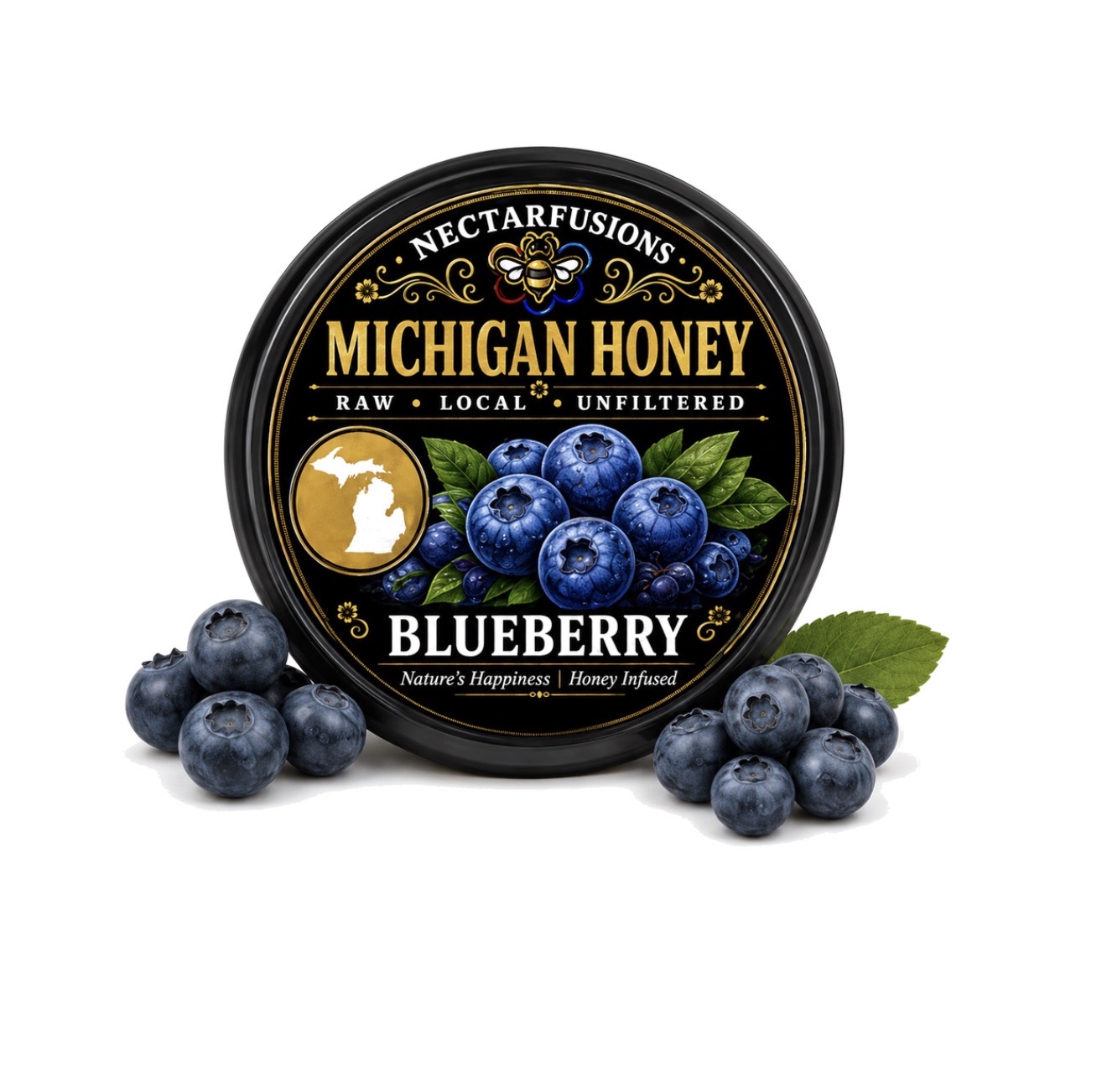 Blueberry lid label