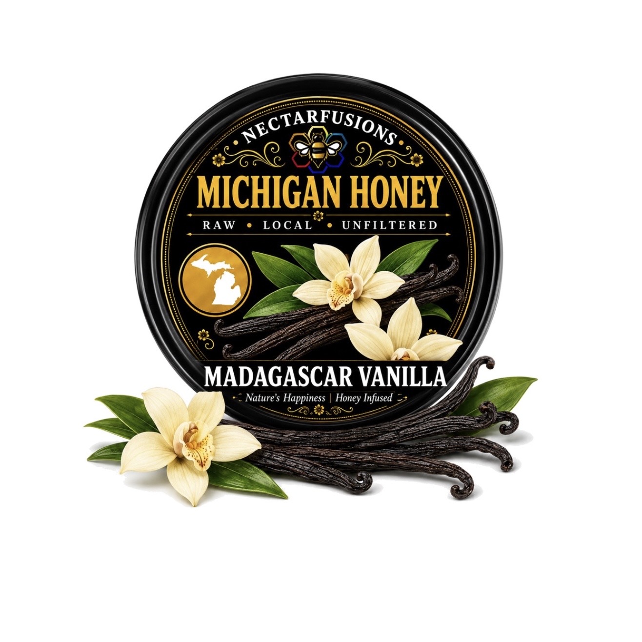Madagascar Vanilla infused honey