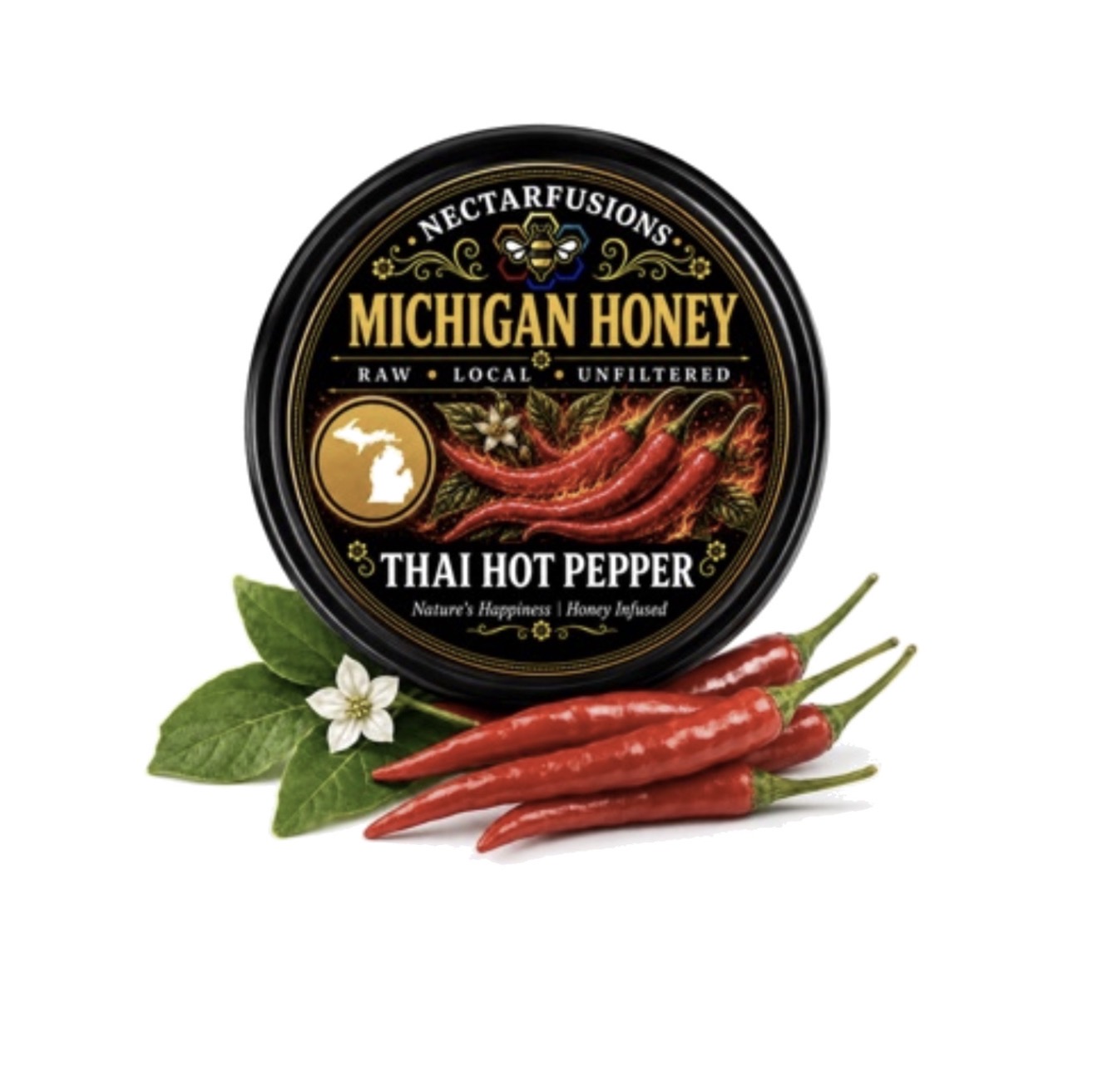 Hot Thai Chili lid label